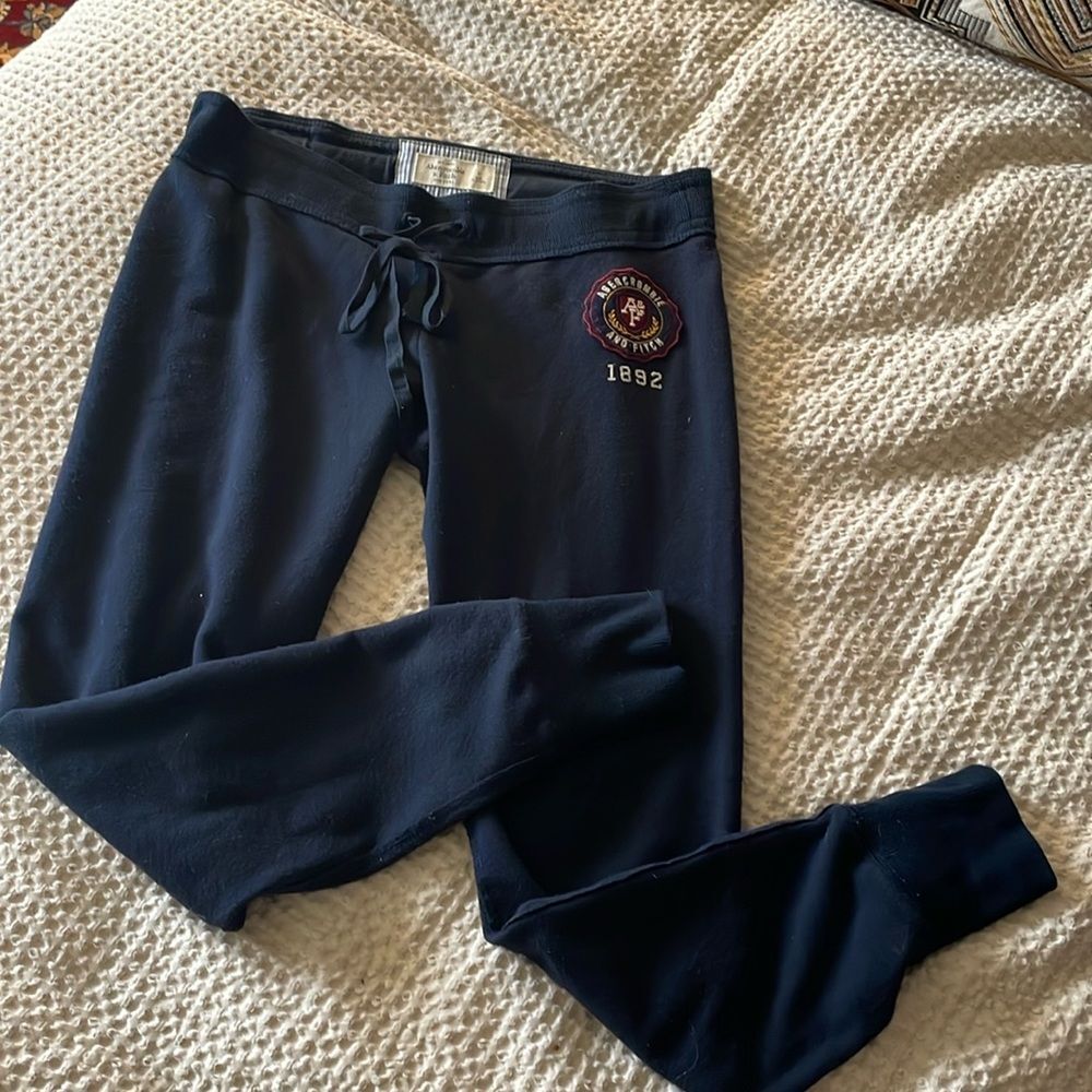 Abercrombie and Fitch Navy Logo Sweat pants Joggers